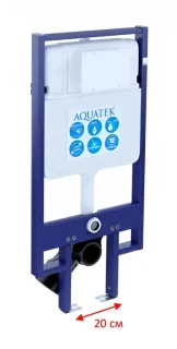 Комплект SET AQUATEK МИЯ-MB-017 4в1 унитаз с инсталляцией кнопкой и сиденьем микролифт